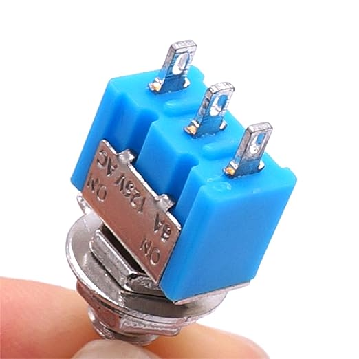 Taiss 10pcs SPDT Mini Toggle Switch 3-Pin 2 Position ON/ON Miniature Toggle Switches 6A 125V AC MTS-102