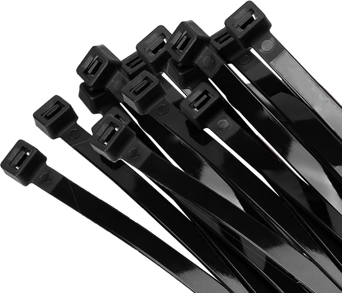 Armpow 24 inch Black Zip Ties Heavy Duty 50 PCS, 250 LBS Ultra Exclusive Strong Plastic Wire Ties, Large Cable Ties Extra Long Tie Wraps, Indoor and Outdoor UV Resistant
