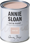 Annie Sloan Satin Paint (Pointe Silk, 25 Fl Oz /750 mL). Soft sheen for interior wood and metal. Self-leveling, all-in-one paint with no wax or lacquer required.