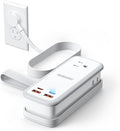 NTONPOWER 100W GAN Ultra Travel Power Strip, 7-in-1 USB C Charging Station with 3 Outlets 4 USB (2 Fast Charge)& 5ft Extension Cord, Compact Desktop Charger for MacBook, iPhone, Cruise, Office, White