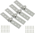 Murtenze 4PCS 3 Inch Folding Butt Hinges Silver, Strap Hinges Stainless Steel Furniture Cabinet Window Hinges