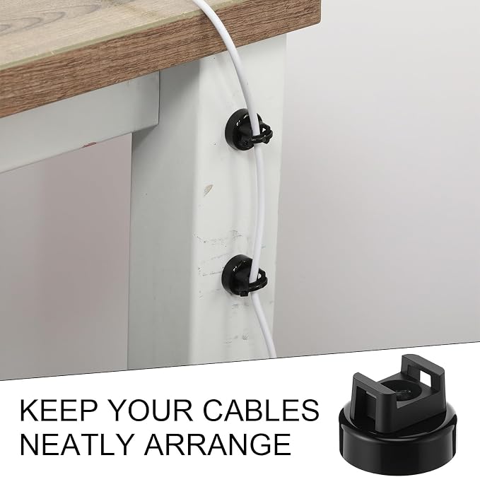 Yookeer 80 Pieces Magnet Zip Tie Mount 22 mm Heavy-duty Magnetic Zip Tie Mounts 22LBS Strong Multipurpose Wire Cable Holder Mount for Home Office Wire Management Marine Electrical Wiring