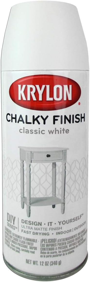 Krylon K04101000 Spray Paint, 12 Ounce (Pack of 1), Classic White, 12 Oz