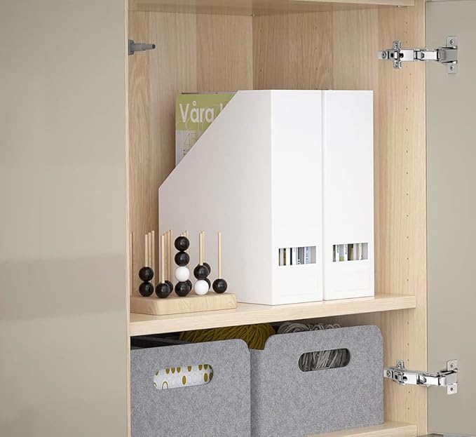 165 Degree Hinges Frameless Cabinet Hinges Hydraulic Adjustable Mounting Concealed Hinges Soft Closing Nickel-Plated Steel Buffer Dampers for Wardrobe,1 Pair (Full Overlay)