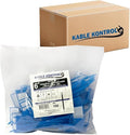 Kable Kontrol Write-On Flag Identification Zip Ties 6 Inch 5000 Pcs – Blue | Cable Markers 1‑7/8" x 1‑1/8" Writable Wide Flag Self‑Locking Nylon Marker Cable Ties for Cable Labeling