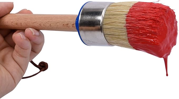 Chalk Paint Brush Set – 3 Pcs Chalk Paint for Furniture Natural Bristle Painting & Waxing Brushes, Painting Stencil, DIY Furniture, Home Decor, Card Making, DIY Art Crafts