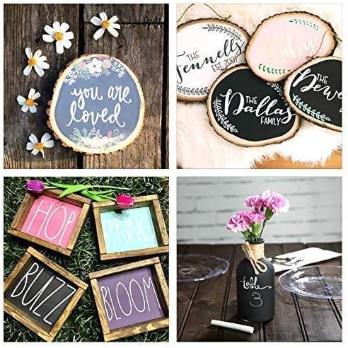 Chalkboard Blackboard Paint - Brush on Wood, Metal, Glass, Wall, Plaster Boards Sign, Frame or Any Surface. Use with Chalk Pen Wet Erase, Non-Toxic - Matte Finish [Pink] - (8.5oz Cover 32 sf)