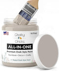 Chalky Chicks 16 Fl Oz Matte Wolf Gray (Gray/Beige) Chalk Paint for Furniture Without Sanding - No Prep Furniture Paint No Sanding All in One for Crafts, Walls, Cabinet, Metal, Dresser, Farmhouse