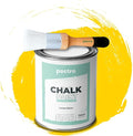 Chalk Paint for Furniture 25 fl.Oz. (750ml) + Special Chalk Paint Brush - Furniture Paint no Sanding or Priming - Chalk Finish Wood Paint - DIY Projects Home Decor & Improvement (LEMON YELLOW)