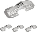 4-Pack Hidden Hinges for Cabinet Doors Frameless, Concealed Cabinet Hinges, 90 Degree Surface Mount Hinges