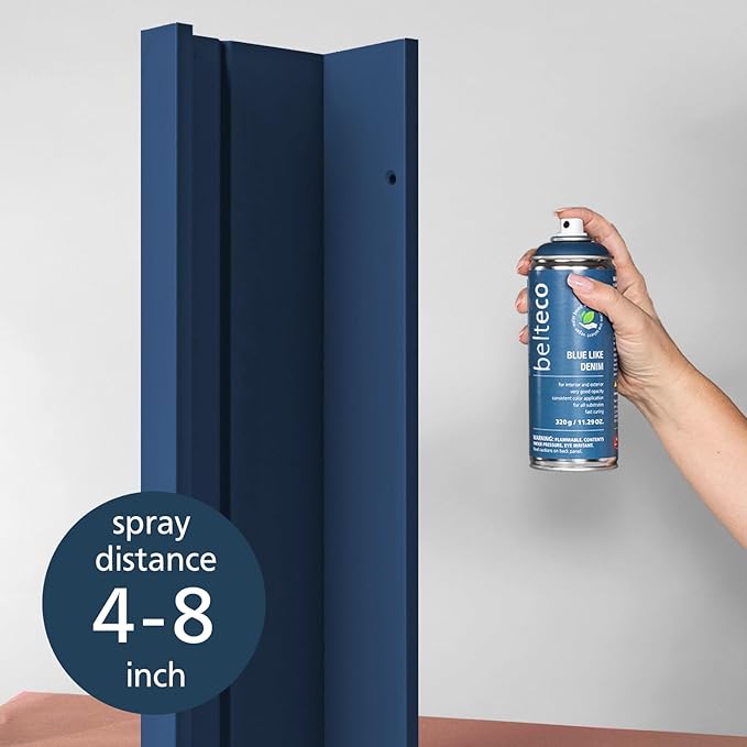 Dark Blue Spray Paint Like Denim | Water-Based & Odorless | Eco-Friendly & Vegan | Weather & UV-Resistant | For All Substrates | Fast-Drying With High Coverage | For Indoor/Outdoor Use