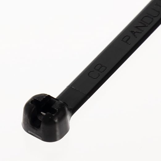 Panduit BT2M-M0 Cable Tie, Metal Barb, Miniature, Weather Resistant Nylon 6.6, 7.9-Inch Length, Black (1,000-Pack)