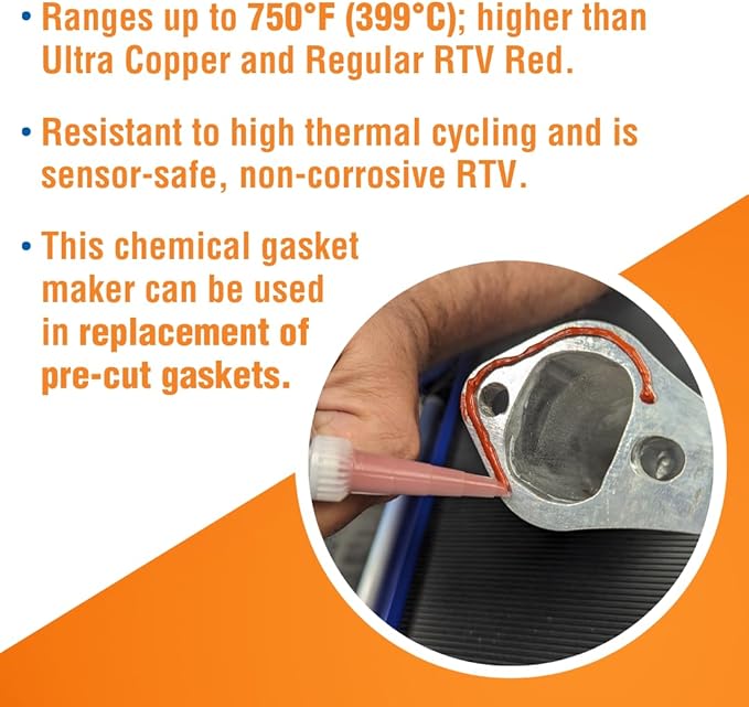 Permatex Optimum Red High Temperature Gasket Maker 13 oz