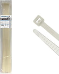 Kable Kontrol Cable Zip Ties Natural White 100 Pcs 36 Inch, 50 Lbs Tensile Strength, Self-locking Natural Nylon Clear Plastic Wire Ties wraps for Indoor or Outdoor Use