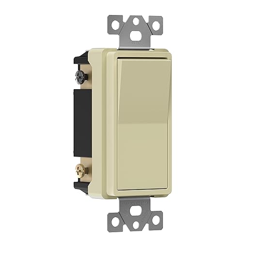 ENERLITES 4-Way Decorator Paddle Rocker Light Switch, Gloss Finish, Clamp Down Wiring, Grounding Screw, Residential Grade, 15A 120V/277V, UL Listed, 94150-I, Ivory
