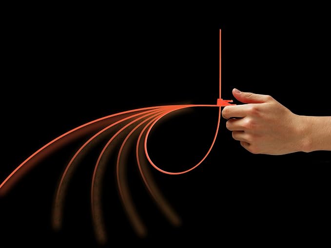 RETYZ WorkTie 14 Inch Plenum Cranberry Releasable Tie - 10 Pack