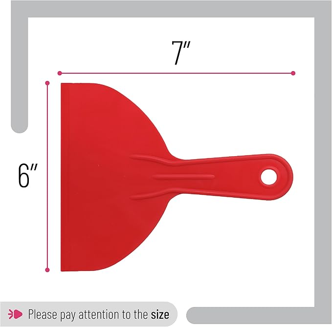 Bates- Plastic Putty Knife Set, 6 Inch, 10 Pack, Red, Flexible Paint Scraper Tool for Spackling, Spackle Tool, Plastic Putty Knife Scraper, Solvent Resistant
