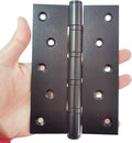2 Pcs 5" Stainless Steel Ball Bearing Door Hinges with Square Corner for Heavy Duty Wood Door,1/8 Inch Thickness Matte Black