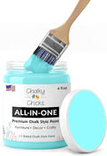 Chalky Chicks 4 Fl Oz Matte Aqua Bay (Aqua Blue) Chalk Paint for Furniture Without Sanding - No Prep Furniture Paint No Sanding All in One for Crafts, Wood, Walls, Cabinet, Metal, Dresser, Farmhouse