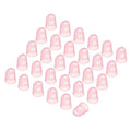 PATIKIL Finger Tip Covers Cots, Pink Silicone Finger Protectors Gloves Breathable Reusable Fingertip Caps with Air Holes for Dry Skin Finger Cracking, XS, 30 Pcs