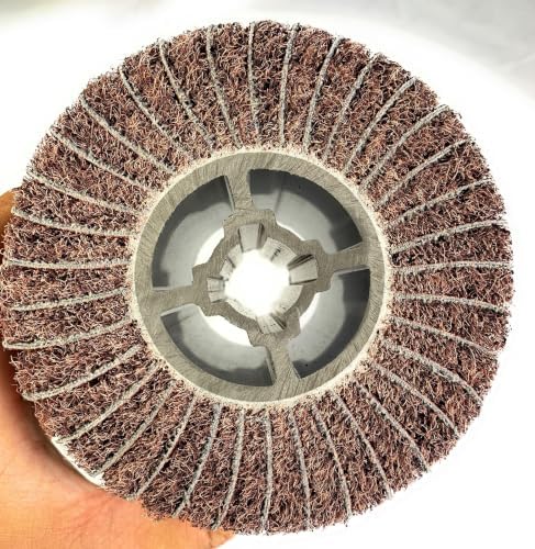 SIGNI Sandpaper Polishing burnishing Drawing Wheel Compatible with Burnishing Machine/Polisher/Sander 120x100mm (180 grit Sandpaper with Non Woven)