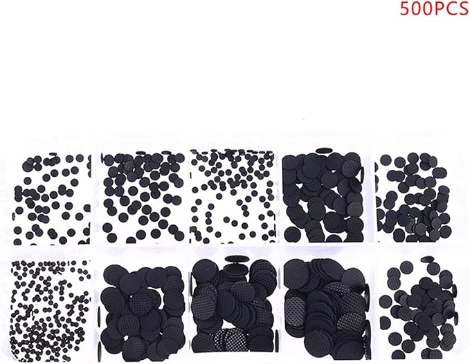 XiBany for IR Remote Control Conductive Rubber Buttons 500PCS Different Sizes Conductive Rubber Pads Keypad Repair Kit