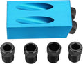 Pocket Hole Jig Kit, 15 Degree Woodwork Oblique Hole Positioner 6/8/10mm for Woodworking Angle Drilling Holes, Angle Carpentry Locator Jig