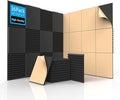 SD SODOCT 36 Pack Acoustic Foam Panels with Self Adhesive 12" X 12" X 1" Sound Proof Foam Panels for Walls High Density Wedge Soundproof Wall Panels for Studio Office Gaming Room