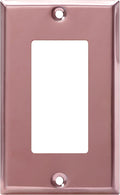 ENERLITES Decorator Switch Metal Wall Plate, Stainless Steel Outlet Cover, Corrosion Resistant, Standard Size 1-Gang 4.50" x 2.76", Stainless Steel 201, 7731-PRG, Polished Rose Gold