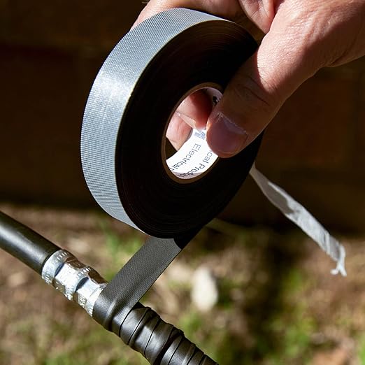 3M Temflex Rubber Splicing Tape 2155, 1-1/2 in x 22 ft, General Purpose Self-Fusing Electrical Insulating Tape, Black, HT002001119, 1 Roll