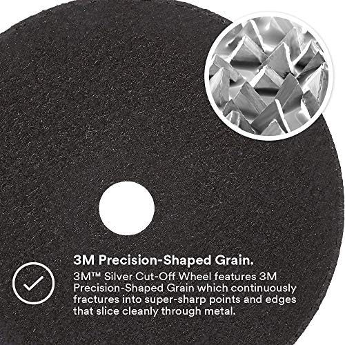3M Silver Cut-Off Wheel, 87465, 36+, T1, 4.5 in x 0.045 in x 7/8 in