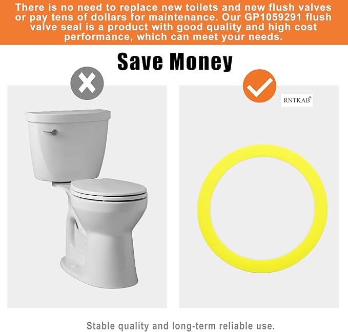 Flush Valve Seal for Kohler, 5 Pack GP1059291 Silicone Replacement for Toilets - Upgraded Seal Kit Compatible with Kohler K-GP1059291 Canister