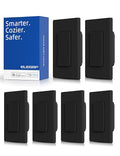 ELEGRP Smart Light Switch, 2.4GHz Wi-Fi Light Switch Compatible with Alexa & Google Assistant, Neutral Wire Required, APP Control and Timer Schedule, UL Certified, Single Pole/3 Way, Black, 6 Pack