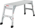 40" Aluminum Folding Work Platform - Portable Bench Ladder & Scaffolding for Adults, 225 LB Capacity, Non-Slip & Stable Design