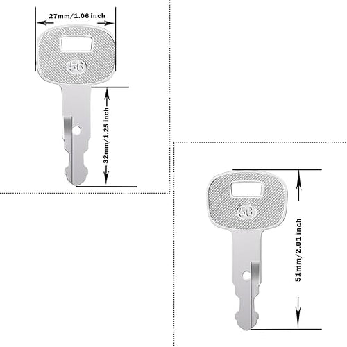 10Pcs 459A Ignition Starter Keys Kubota Excavator Key Replacement Compatible with Kubota SSV & SVL Skid Steer Loaders, Kubota Tractor Loader Backhoes, Kubota U Series Excavators, Kubota Wheel Loaders