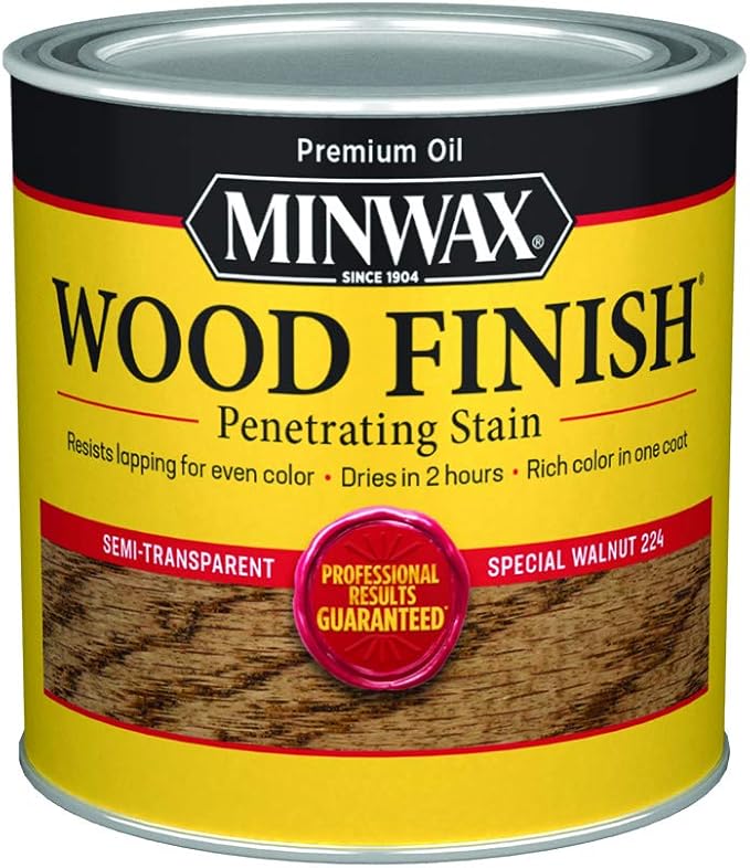 Minwax 222404444 Wood Finish, Special Walnut Stain, Half Pint