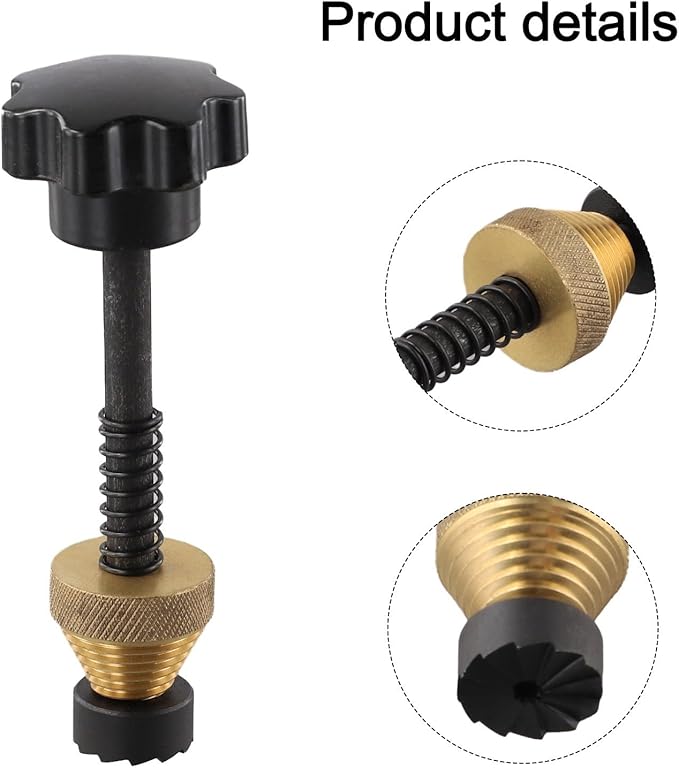 Tap Reseating Tool for Leaking Taps with Threaded Guide and Steel Cutters, 1/2 inch 3/4 inch DIY Plumbing Repair Kit for Sink Basin Bath Faucets