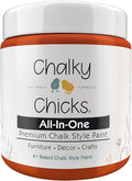 Chalky Chicks 8 Fl Oz Matte Pumpkin Pie (Orange) Chalk Paint for Furniture Without Sanding - No Prep Furniture Paint No Sanding All in One for Crafts, Walls, Cabinet, Metal, Dresser, Farmhouse