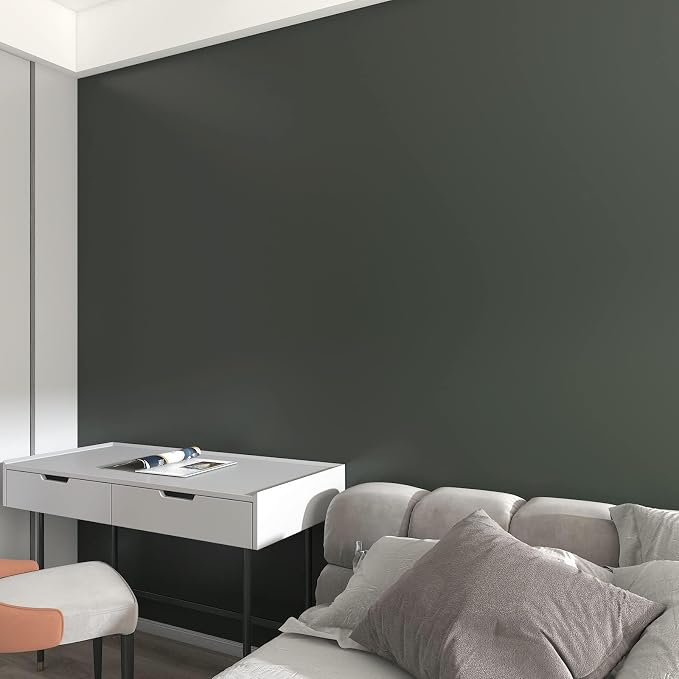 24x200 Inch Solid Color Waterproof Contact Paper Kitchen Cabinet Contact Paper Dark Green Wallpaper Adhesive Cabinet Vinyl Wrap Dark Green Wallpaper Stick and Peel Wall Cover Wrap