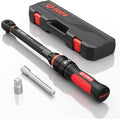 VANPO Torque Wrench 3/8-Inch Drive, 10-100 ft-lb, for Motorcycle | ±3% Precision, Calibration, Click Style, TPR+ABS Handle, Dual Direction, Dual Direction, for Spark plugs, Brake & Lug nuts
