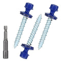 Metal Roofing Screws 10 x 1-1/2 inch, Blue Hex Head Sheet Metal Roof Screw with EPDM Washer for Corrugated Roofing (250Pcs)
