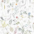 Dimoon 393"x16.1" Floral Peel and Stick Wallpaper White Contact Paper Thicken Wallpaper Delicate Flower Waterproof Green Leaf White Self Adhesive Removable Wall Paper Shelf Liner Decal Vinyl Roll