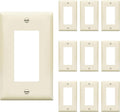 ENERLITES Decorator Light Switch or Receptacle Outlet Wall Plate, Gloss Finish, Size 1-Gang 4.50" x 2.76", Unbreakable Polycarbonate Thermoplastic, UL Listed, 8831-LA-10PCS, Light Almond (10 Pack)