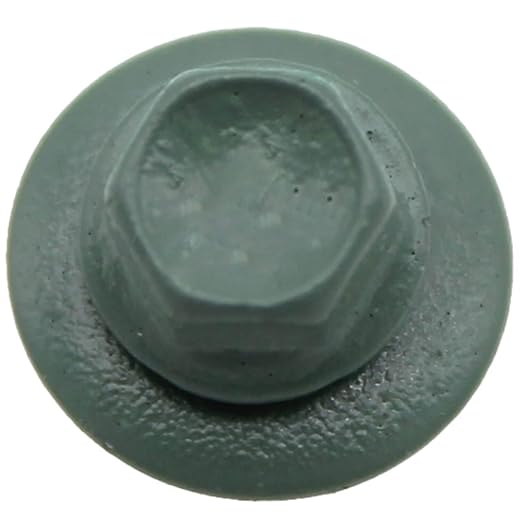 10 x 1-1/2" Hemlock Green Metal Roofing Screws - Hex Washer Head- Self-Starting/Tapping - EPDM Washer. 8 X 250 Bags - 2,000 Screws