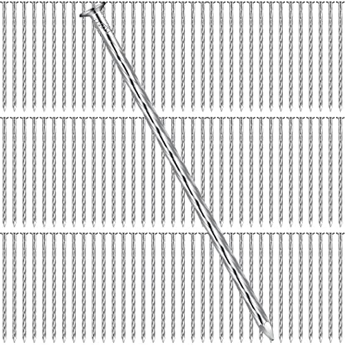 Nuenen 225 Pack 6 Inch Spiral Metal Landscape Spikes Artificial Turf Stakes Galvanized Grass Nails Heavy Duty Landscape Edging Anchoring Spikes for Artificial Turf Weed Barriers Paver Carpentry Tent