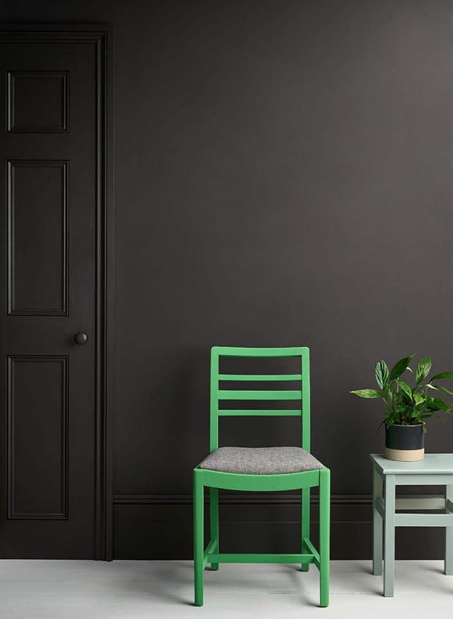 Annie Sloan Satin Paint (Graphite, 25 Fl Oz/750 mL). Soft sheen for interior wood and metal. Self-leveling, all-in-one paint with no wax or lacquer required.
