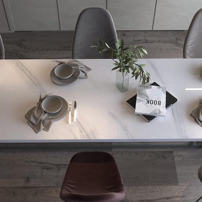 BAYYA White Marble Contact Paper for Countertpops Counter Top Vinyl Wrap | Granite Peel Stick Wallpaper Heat Resistant Waterproof Removable Laminate Countertop Sheets Wall Paper for Kitchen 24"x354"