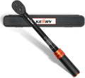 Kerry 3/8 Inch Drive Click Torque Wrench, 5-50 ft-lb/6.8-67.8 Nm | ±3% Accuracy, Dual Scale, 72-Tooth Reversible Ratchet, Quick Release and Locking Adjustment with Case for Motorcycles, Cars