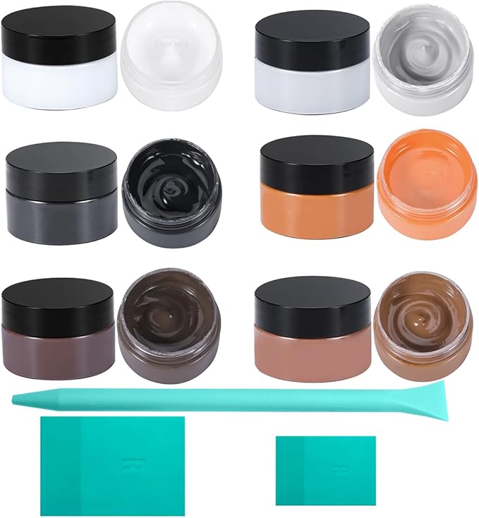 6-Color Chalk Paste Paint Kit with 3 Silicone Squeegees ， Silk Screen Stencil Paint for Wood & Fabric | Chalk Finish DIY Craft Paint for Signs, Furniture & Home Decor
