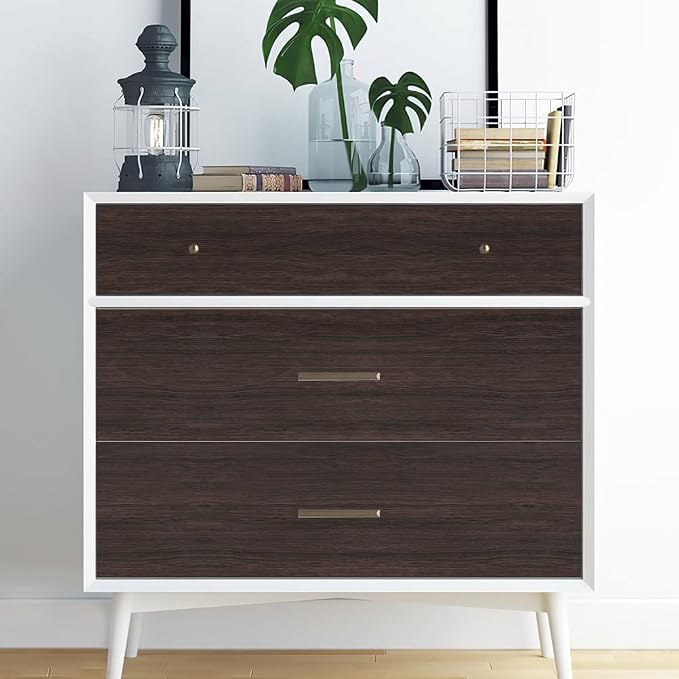 Arthome 16.5" x240''Peel and Stick Wood Contact Paper Self-Adhesive Brown Walnut Wallpaper,Decorative Vinyl Film for Countertop,Cabinets,Shelf,Drawer Liner,Easy to Clean Removable Wall Covering